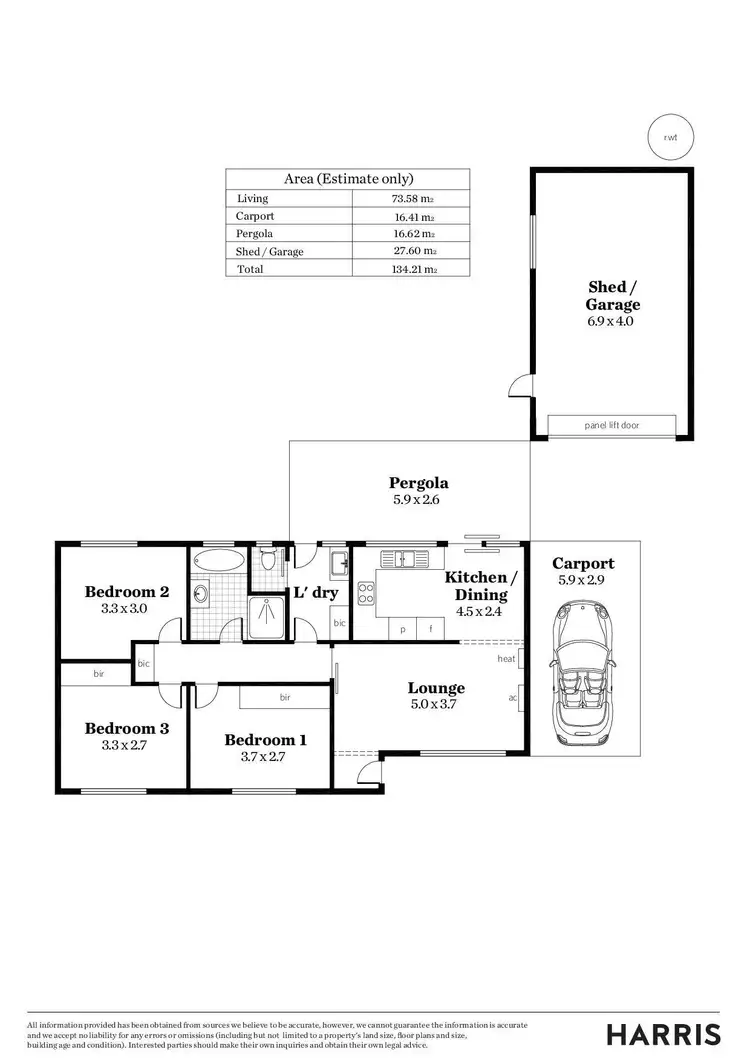 Floorplan of Homely house listing, 5 Angela Street, Reynella SA 5161