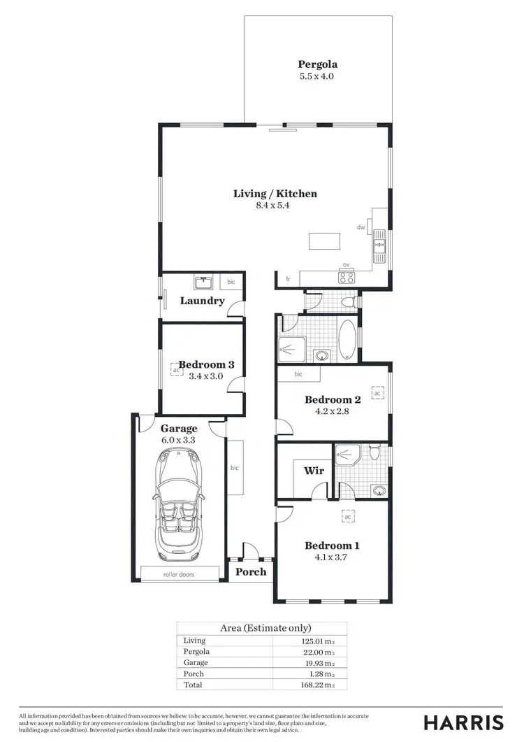 Floorplan of Homely unit listing, 1/26 Riddell Road, Holden Hill SA 5088