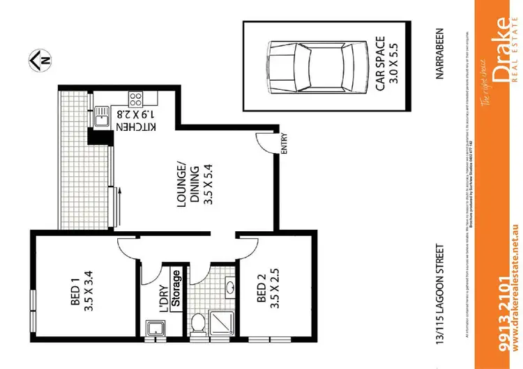 Floorplan of Homely unit listing, 13/115 Lagoon Street, Narrabeen NSW 2101