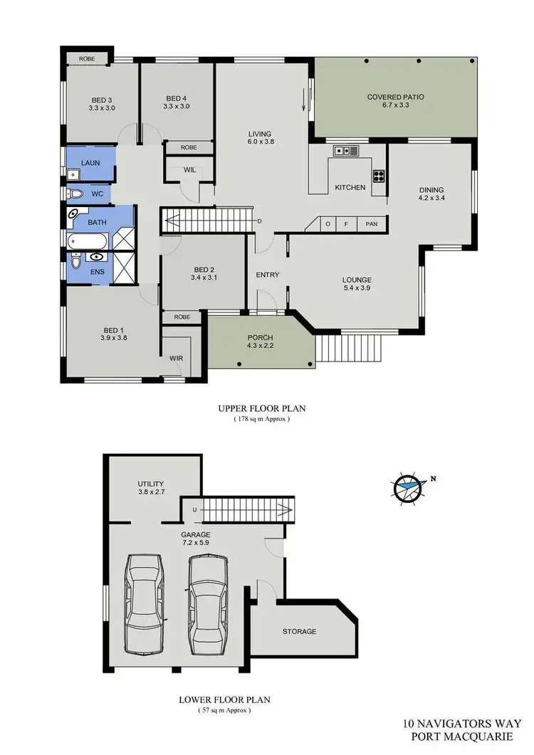 Floorplan of Homely house listing, 10 Navigators Way, Port Macquarie NSW 2444