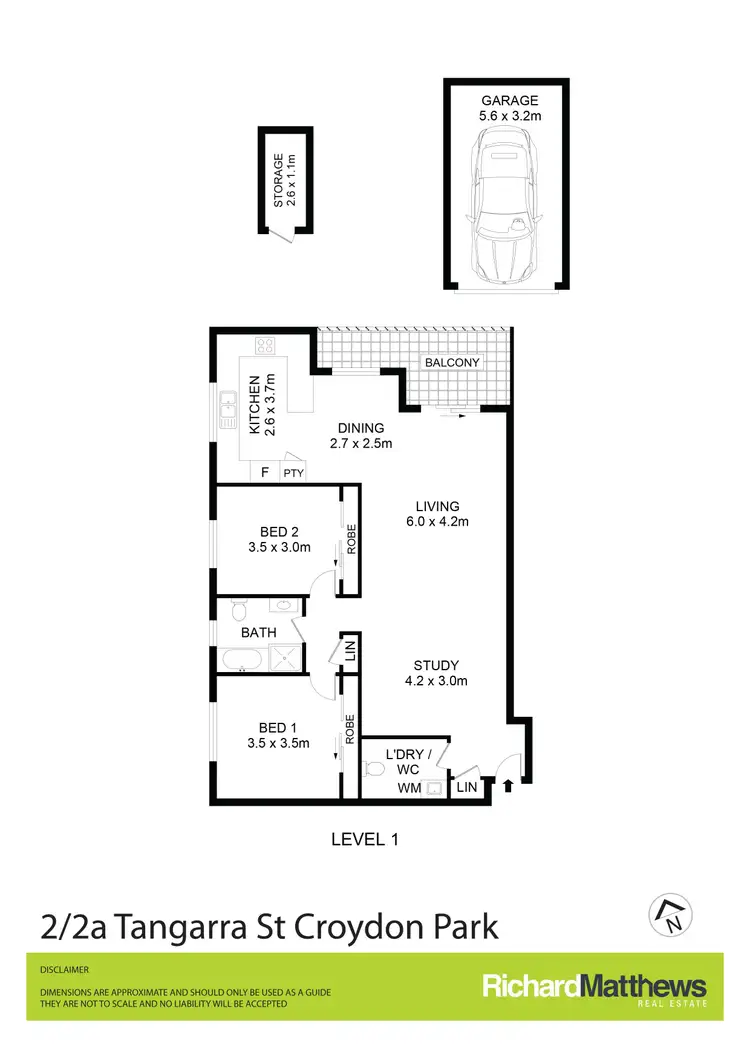 Floorplan of Homely apartment listing, 2/2a Tangarra Street, Croydon Park NSW 2133