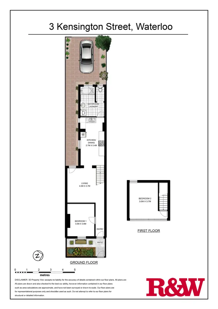 Floorplan of Homely terrace listing, 3 Kensington Street, Waterloo NSW 2017