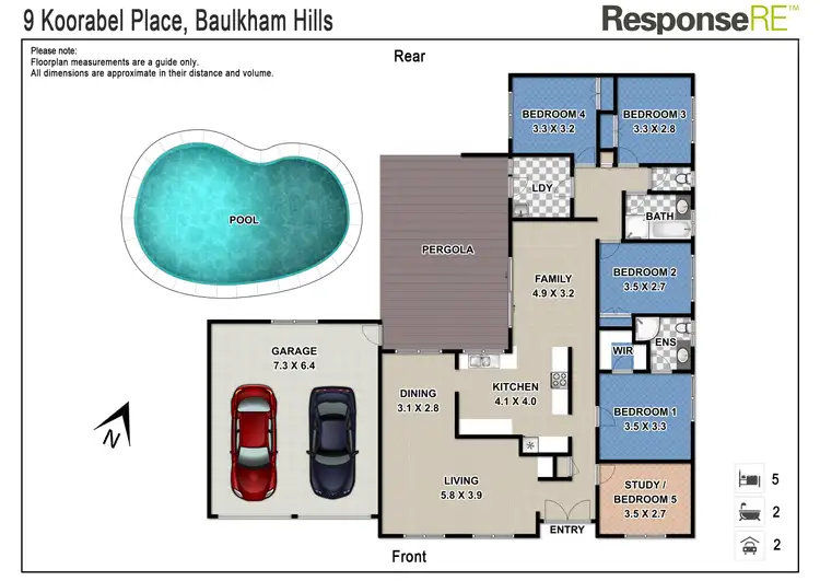 Floorplan of Homely house listing, 9 Koorabel Place, Baulkham Hills NSW 2153