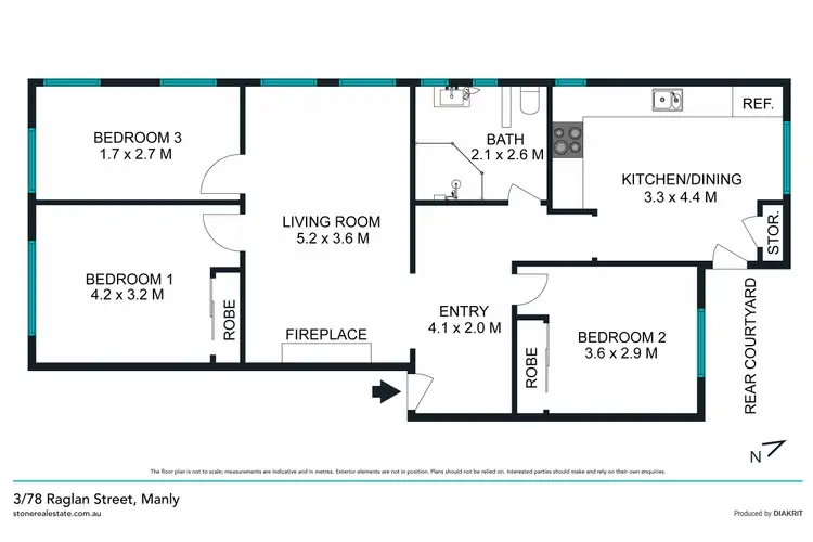 Floorplan of Homely apartment listing, 3/78 Raglan Street, Manly NSW 2095