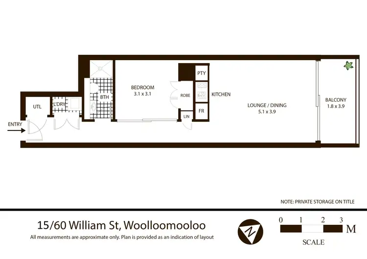 Floorplan of Homely apartment listing, 15/60 William Street, Woolloomooloo NSW 2011