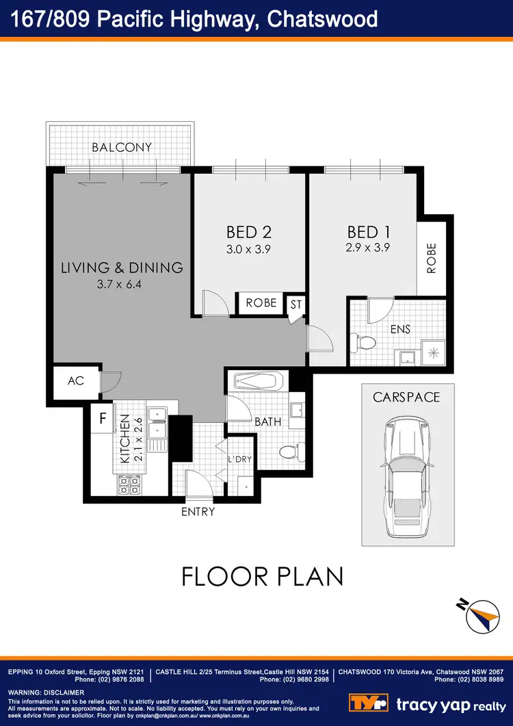 Floorplan of Homely apartment listing, 167/809 Pacific Highway, Chatswood NSW 2067