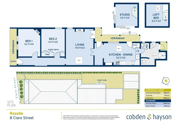 Floorplan of Homely house listing, 8 Clare Street, Rozelle NSW 2039