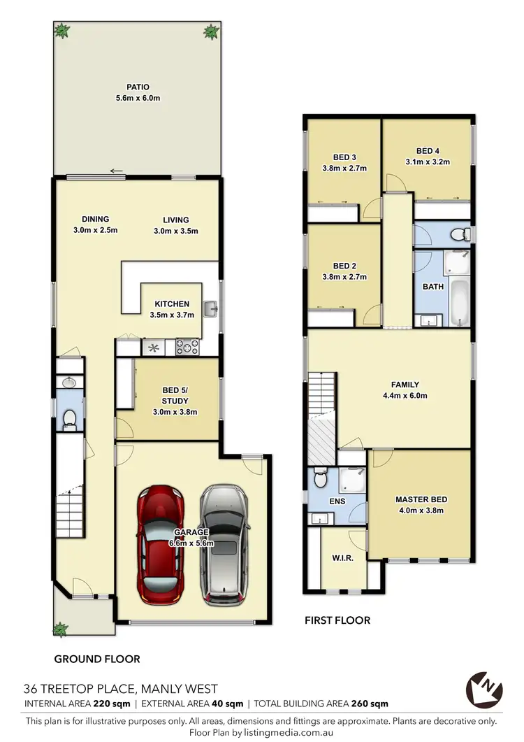 Floorplan of Homely house listing, 36 Treetop Place, Manly West QLD 4179