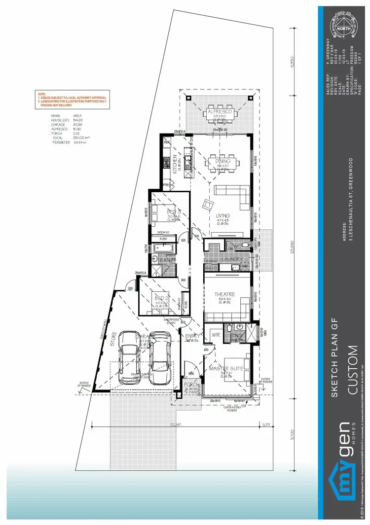 Floorplan of Homely land listing, LOT 1, 3 Leschenaultia Street, Greenwood WA 6024