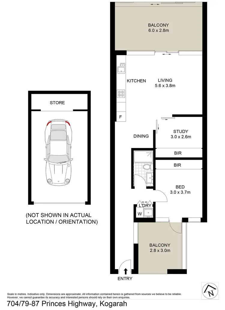 Floorplan of Homely unit listing, Level 7/704/ 79 - 87 Princes Highway, Kogarah NSW 2217