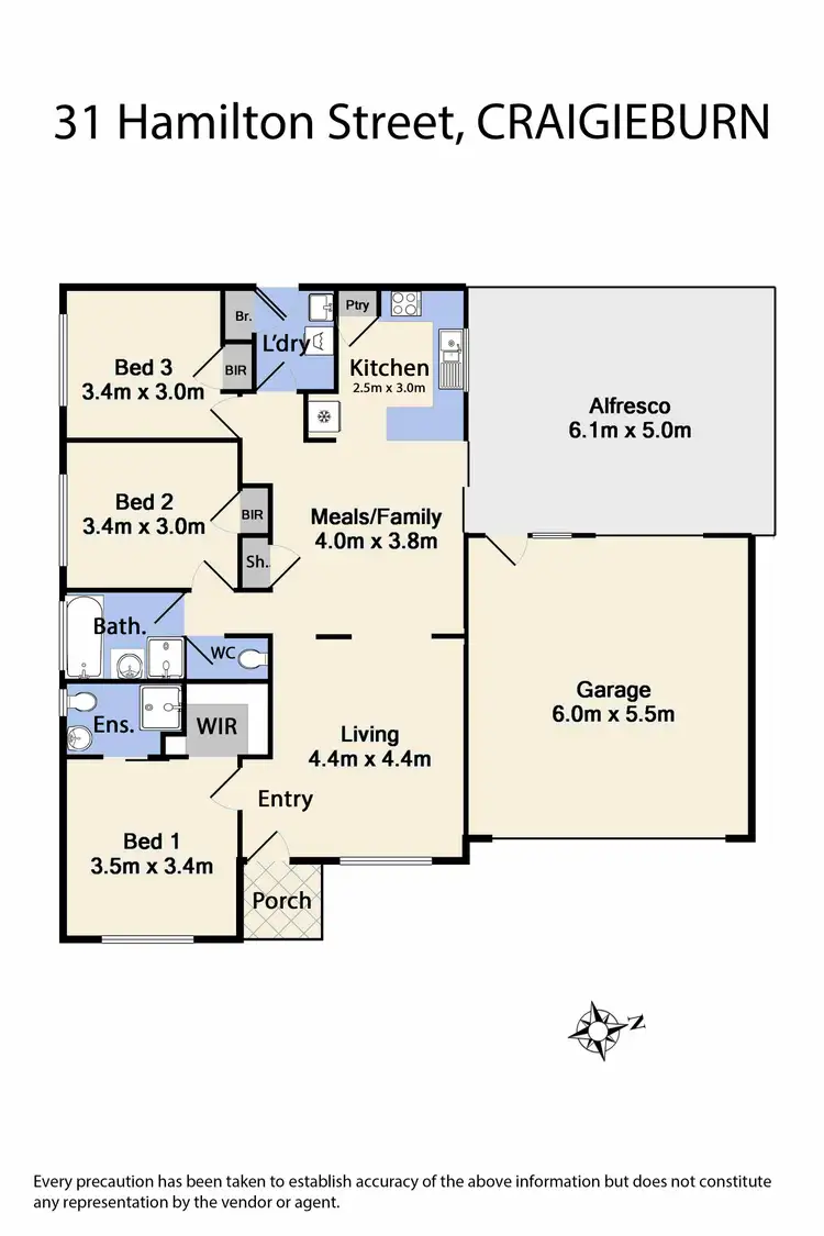 Floorplan of Homely house listing, 31 Hamilton Street, Craigieburn VIC 3064