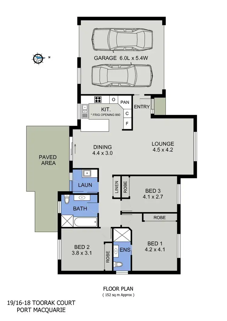 Floorplan of Homely villa listing, 19/16-18 Toorak Court, Port Macquarie NSW 2444