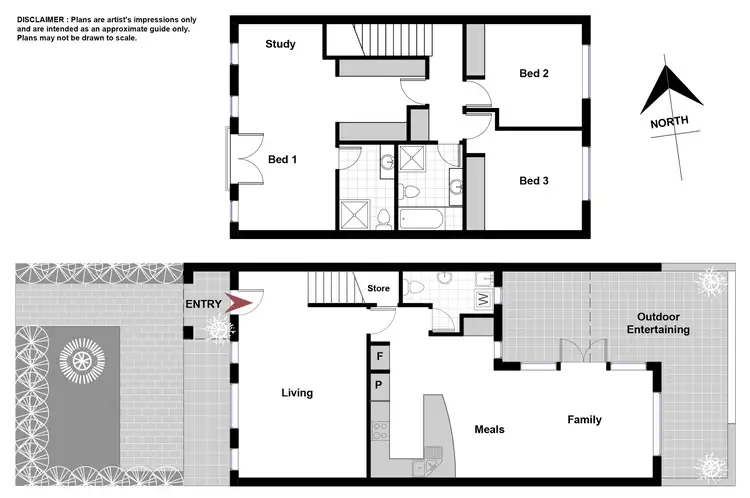 Floorplan of Homely townhouse listing, 2/10 Ijong Street, Braddon ACT 2612
