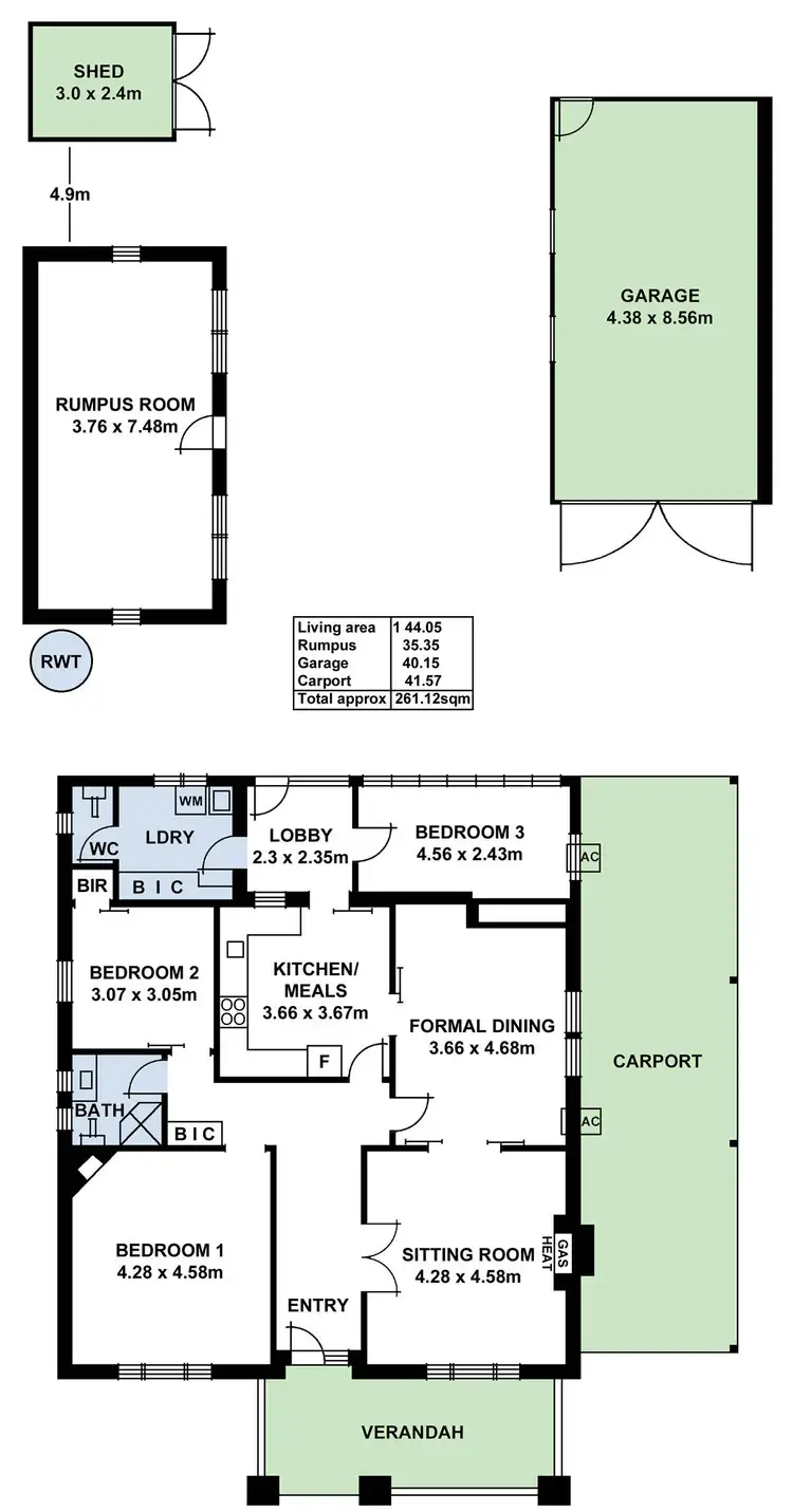 Floorplan of Homely house listing, 14 Palmer Avenue, Myrtle Bank SA 5064