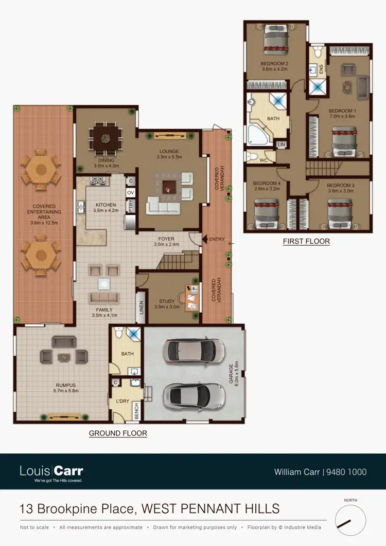 Floorplan of Homely house listing, 13 Brookpine Place, West Pennant Hills NSW 2125