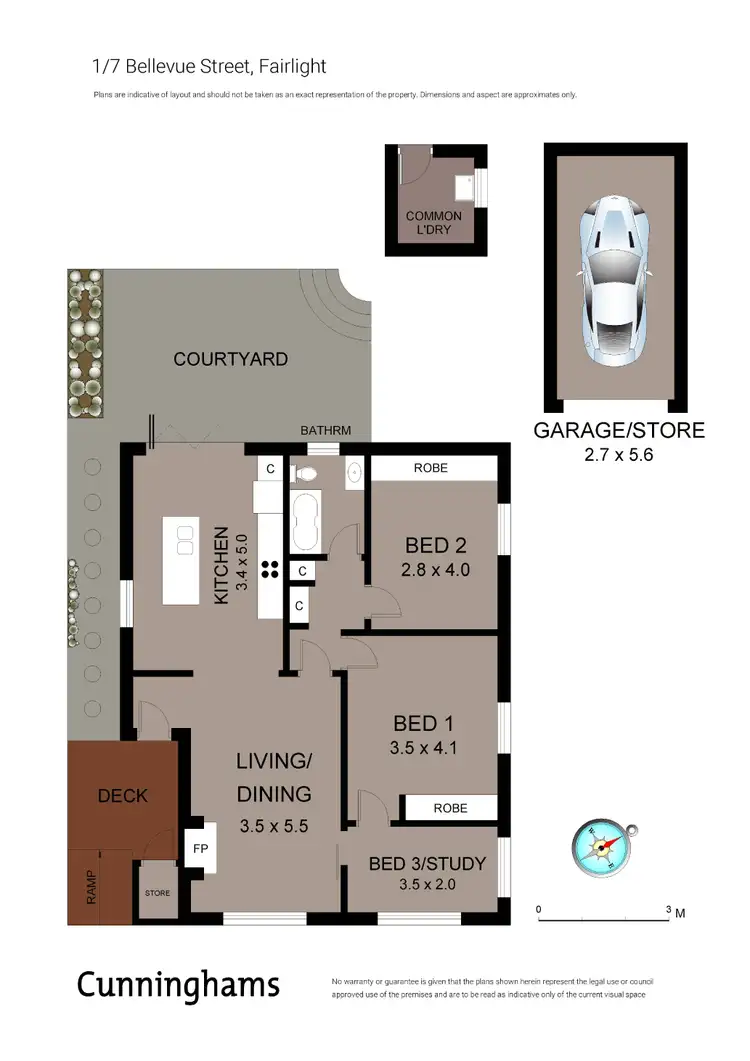 Floorplan of Homely semi-detached listing, 1/7 Bellevue Street, Fairlight NSW 2094