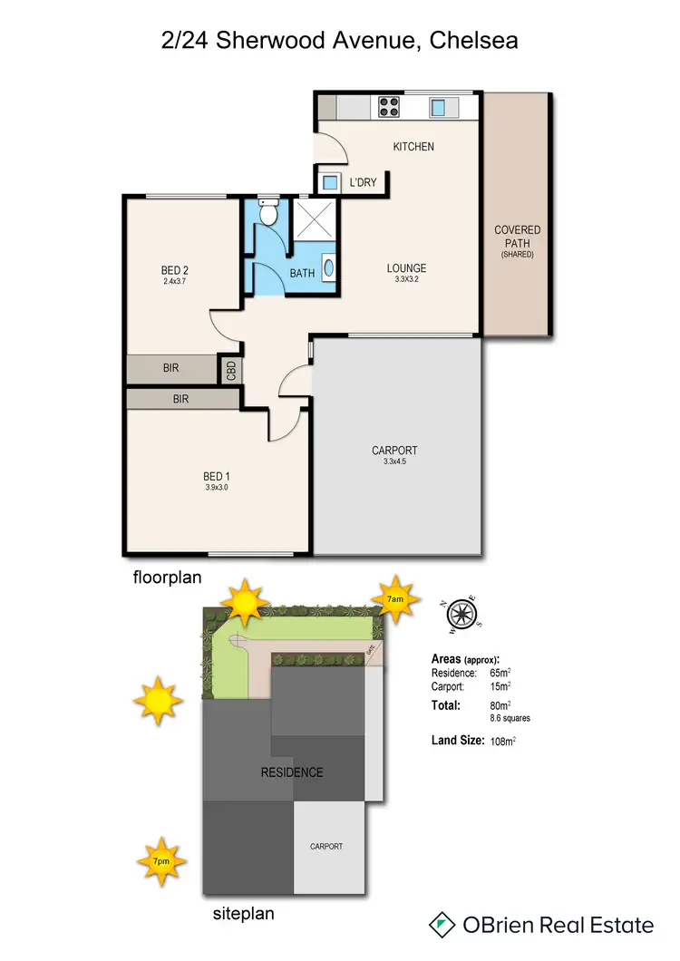 Floorplan of Homely block of units listing, 24 Sherwood Avenue, Chelsea VIC 3196
