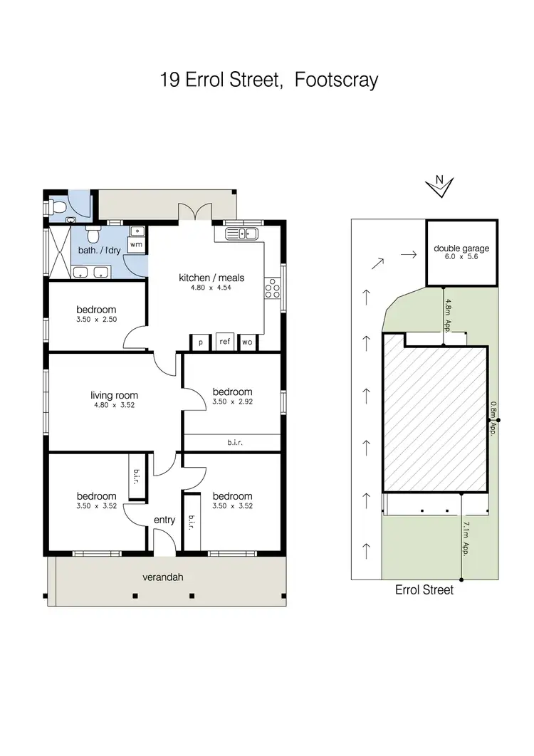 Floorplan of Homely house listing, 1/19 Errol Street, Footscray VIC 3011