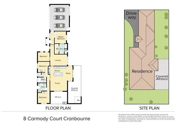 Floorplan of Homely house listing, 8 Carmody Court, Cranbourne VIC 3977