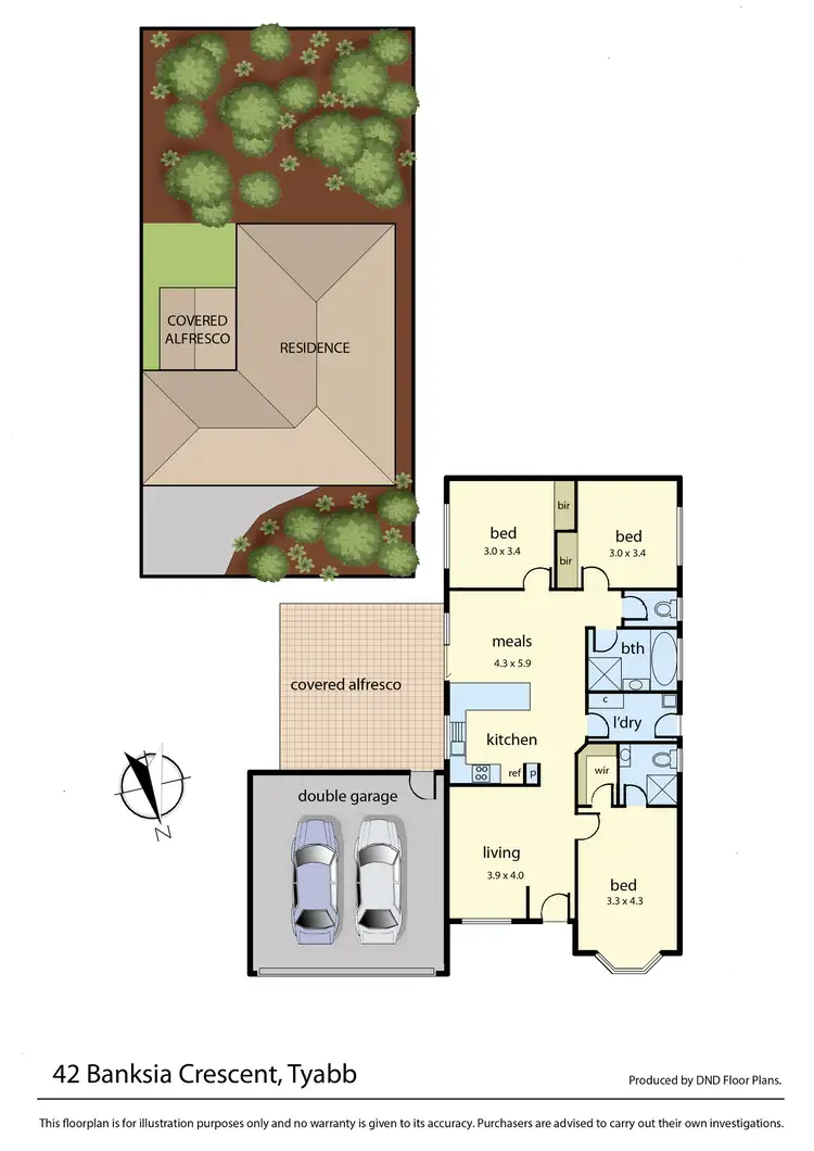 Floorplan of Homely house listing, 42 Banksia Crescent, Tyabb VIC 3913