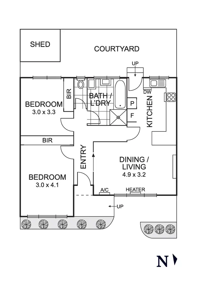 Floorplan of Homely unit listing, 2/3 Balloan Street, Coburg VIC 3058