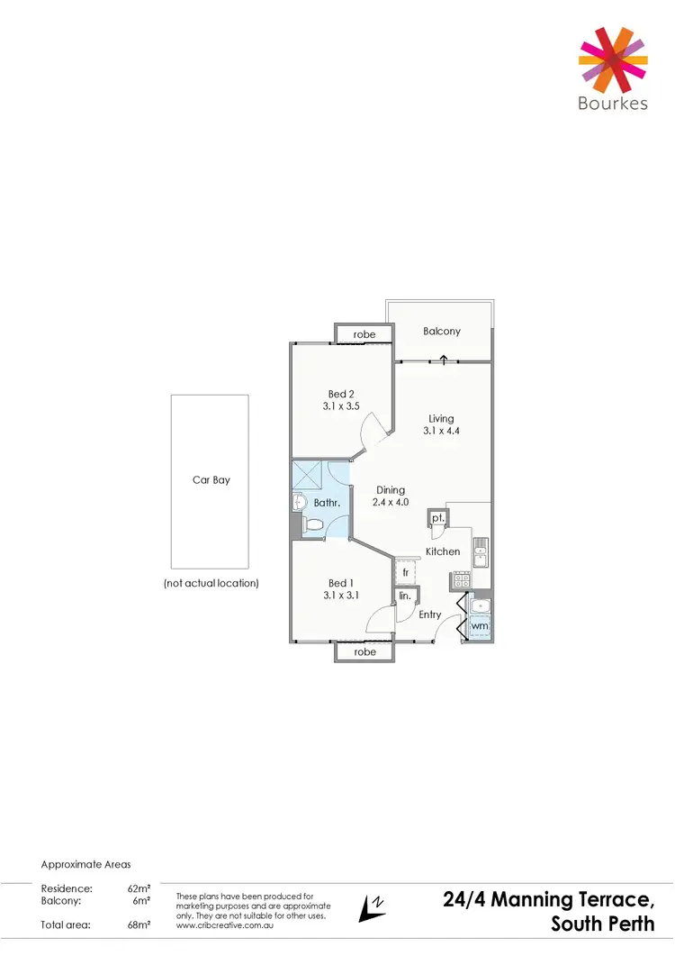 Floorplan of Homely unit listing, 24/4 Manning Terrace, South Perth WA 6151