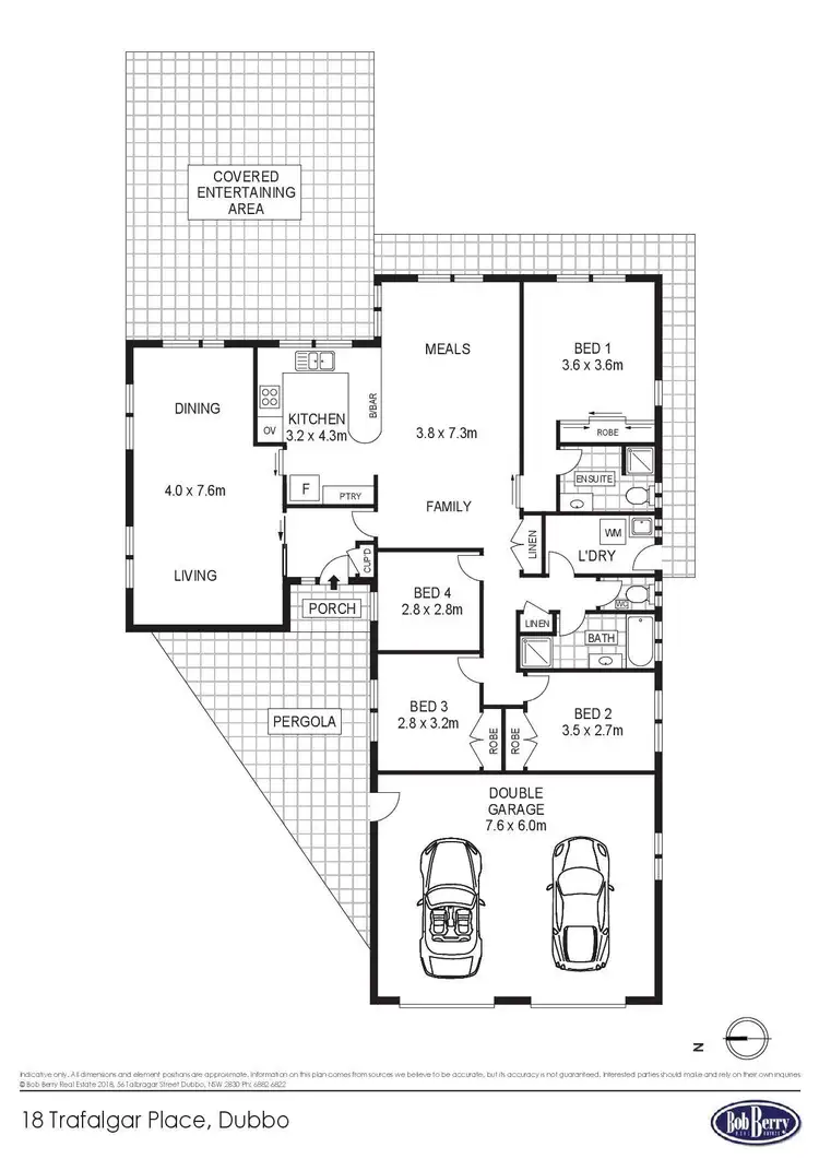 Floorplan of Homely house listing, 18 Trafalgar Place, Dubbo NSW 2830