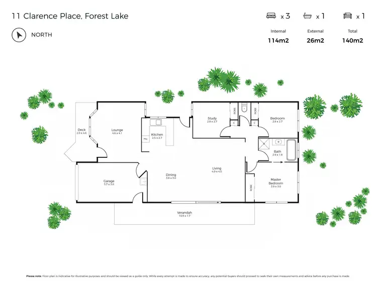 Floorplan of Homely house listing, 11 Clarence Place, Forest Lake QLD 4078