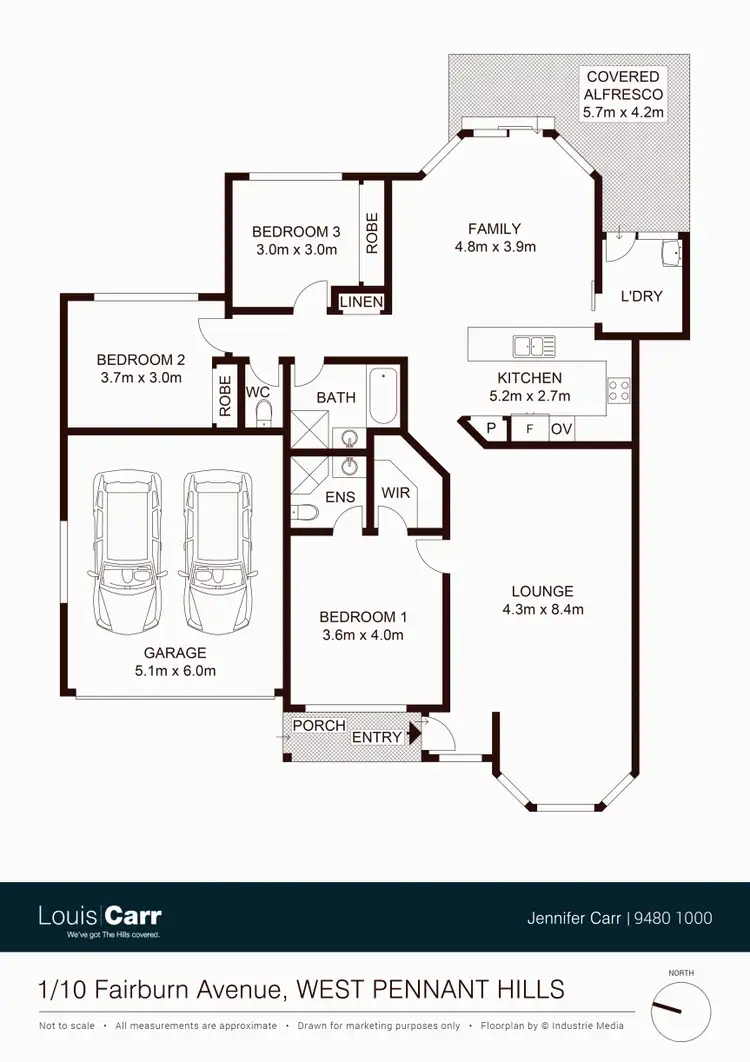 Floorplan of Homely semi-detached listing, 1/10 Fairburn Avenue, West Pennant Hills NSW 2125