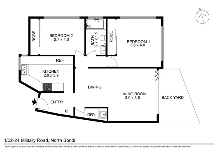 Floorplan of Homely apartment listing, 4/22-24 Millitary Road, North Bondi NSW 2026