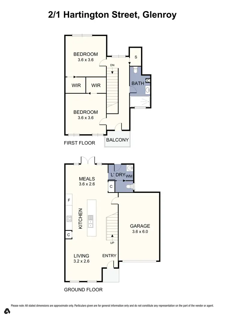 Floorplan of Homely unit listing, 2/1 Hartington Street, Glenroy VIC 3046
