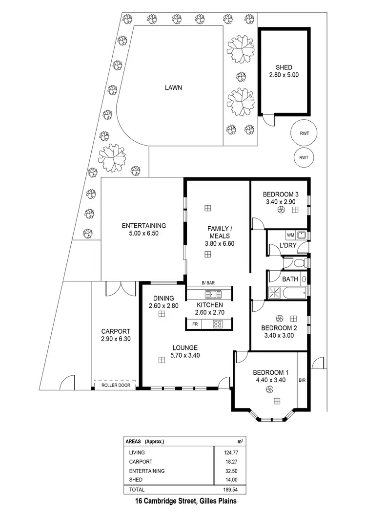 Floorplan of Homely house listing, 16 Cambridge Street, Gilles Plains SA 5086