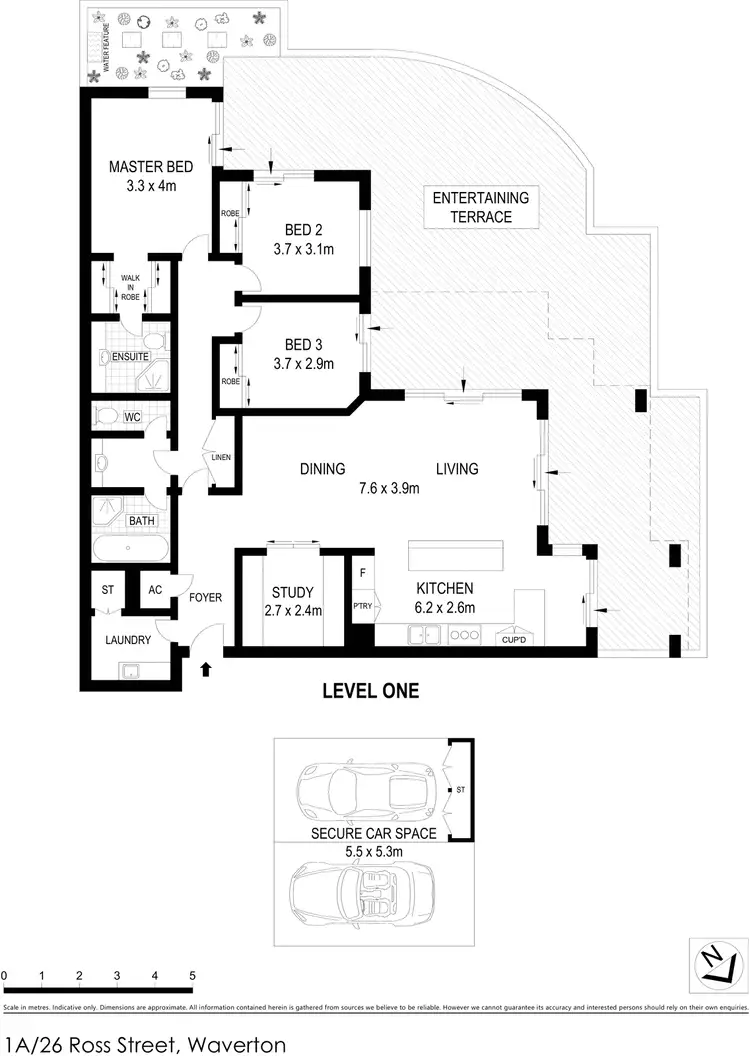 Floorplan of Homely apartment listing, 1A/26 Ross Street, Waverton NSW 2060