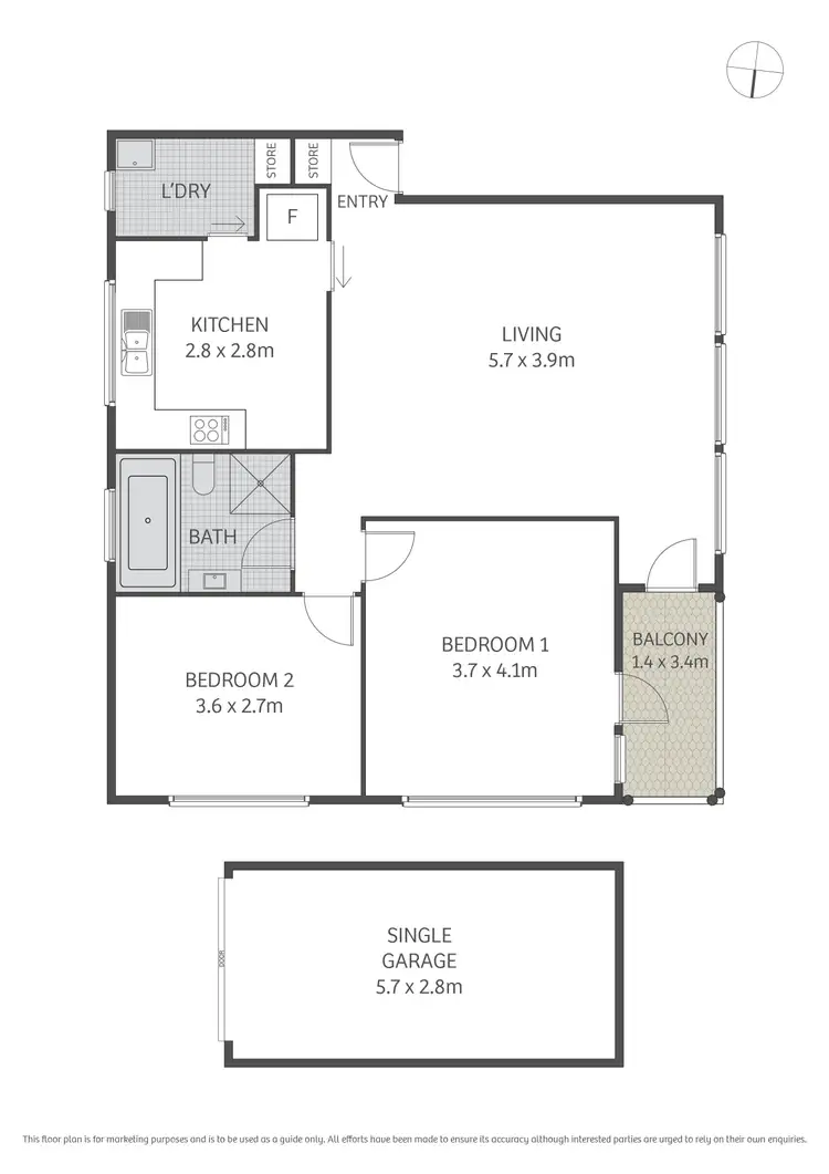 Floorplan of Homely apartment listing, 1/22 Palace Street, Ashfield NSW 2131
