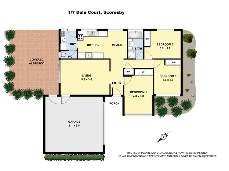 Floorplan of Homely unit listing, 1/7 Dale Court, Scoresby VIC 3179
