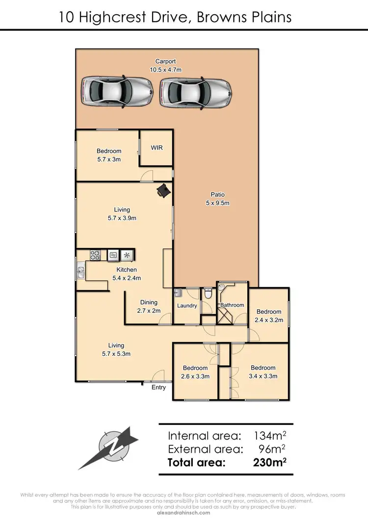 Floorplan of Homely house listing, 10 Highcrest Drive, Browns Plains QLD 4118