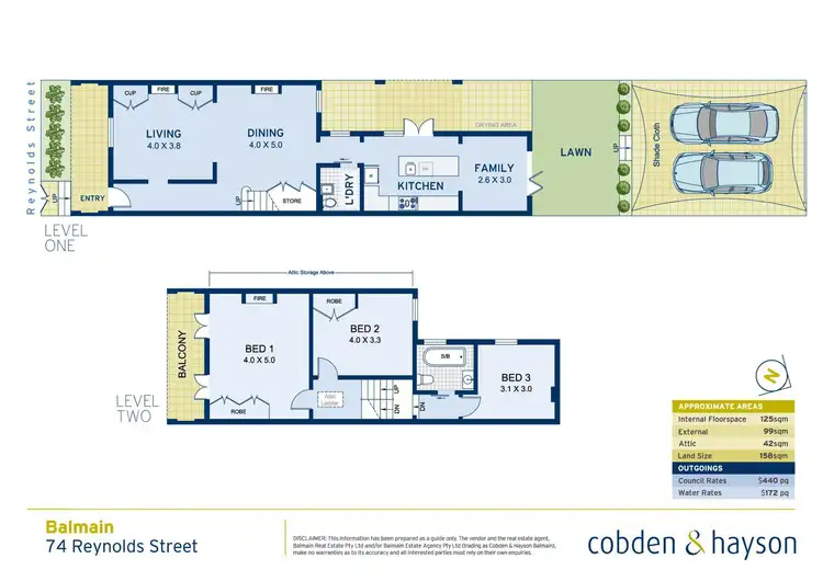 Floorplan of Homely house listing, 74 Reynolds Street, Balmain NSW 2041