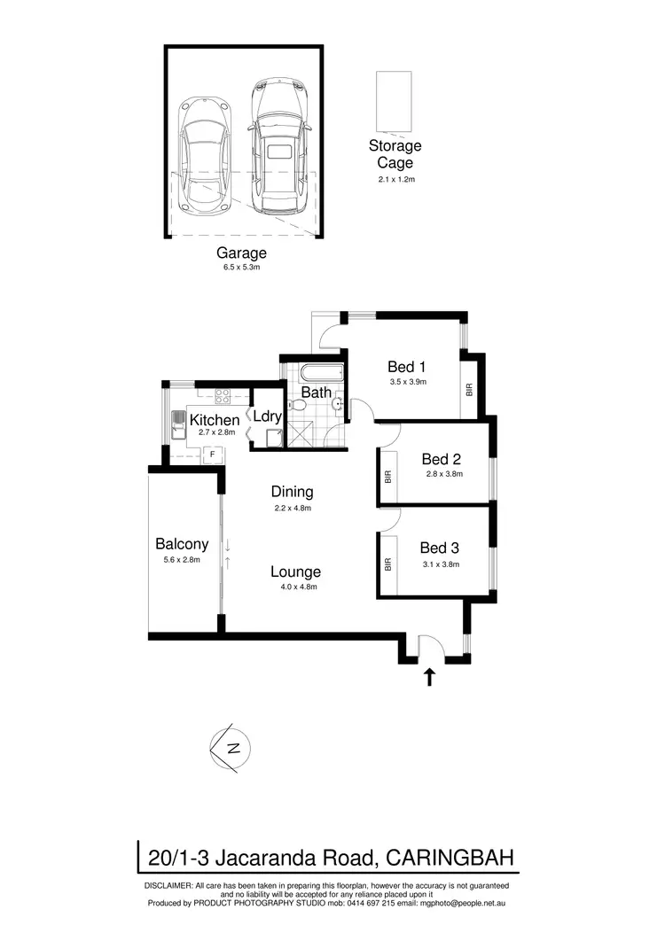 Floorplan of Homely unit listing, 20/1-3 Jacaranda Road, Caringbah NSW 2229
