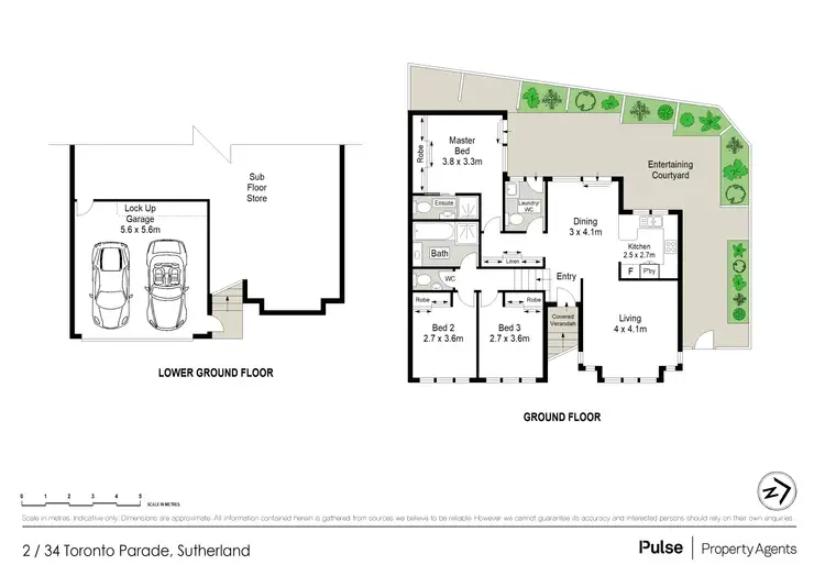 Floorplan of Homely townhouse listing, 2/34 Toronto Parade, Sutherland NSW 2232
