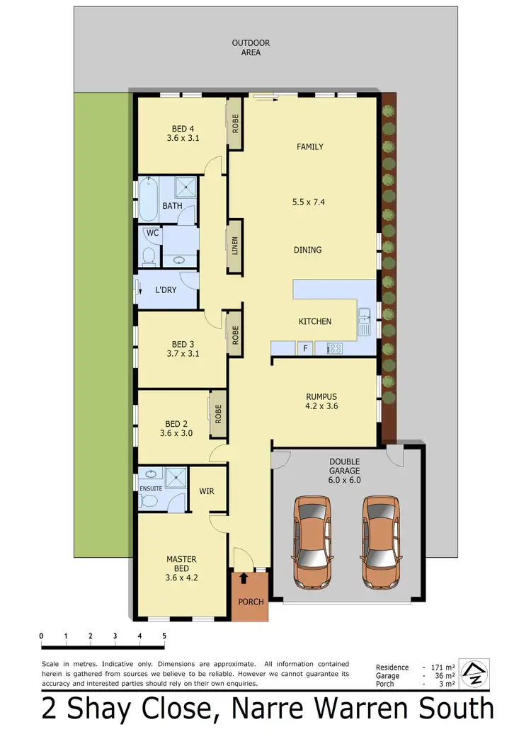 Floorplan of Homely house listing, 2 Shay Close, Narre Warren South VIC 3805