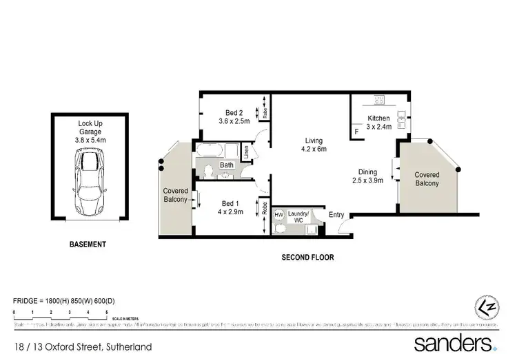 Floorplan of Homely apartment listing, 18/13-21 Oxford Street, Sutherland NSW 2232