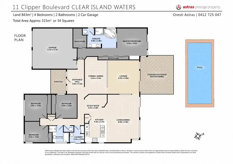 Floorplan of Homely house listing, 11 Clipper Boulevard, Clear Island Waters QLD 4226