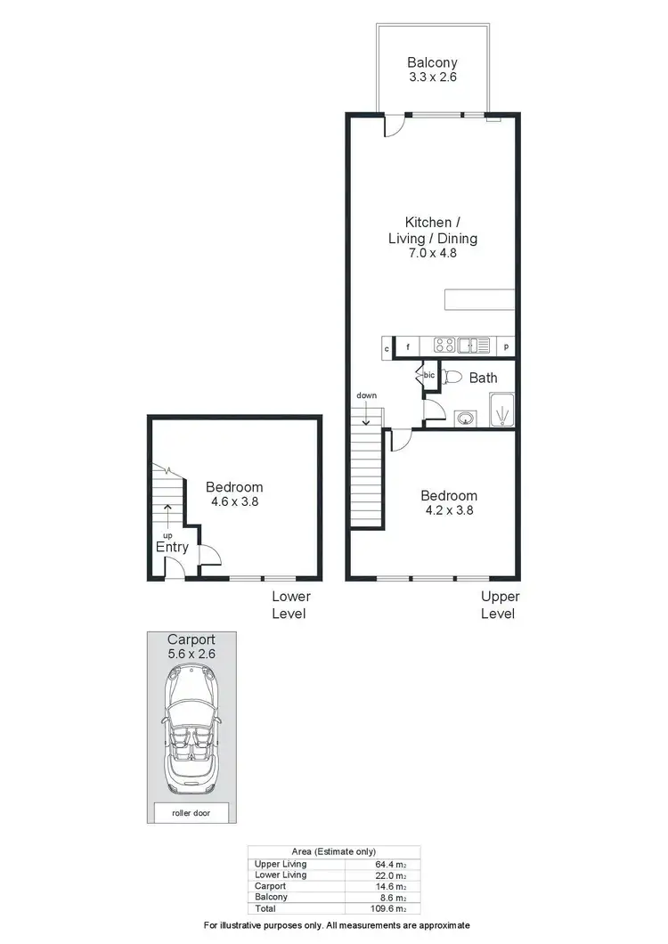 Floorplan of Homely townhouse listing, 26/52A Henry Street, Stepney SA 5069