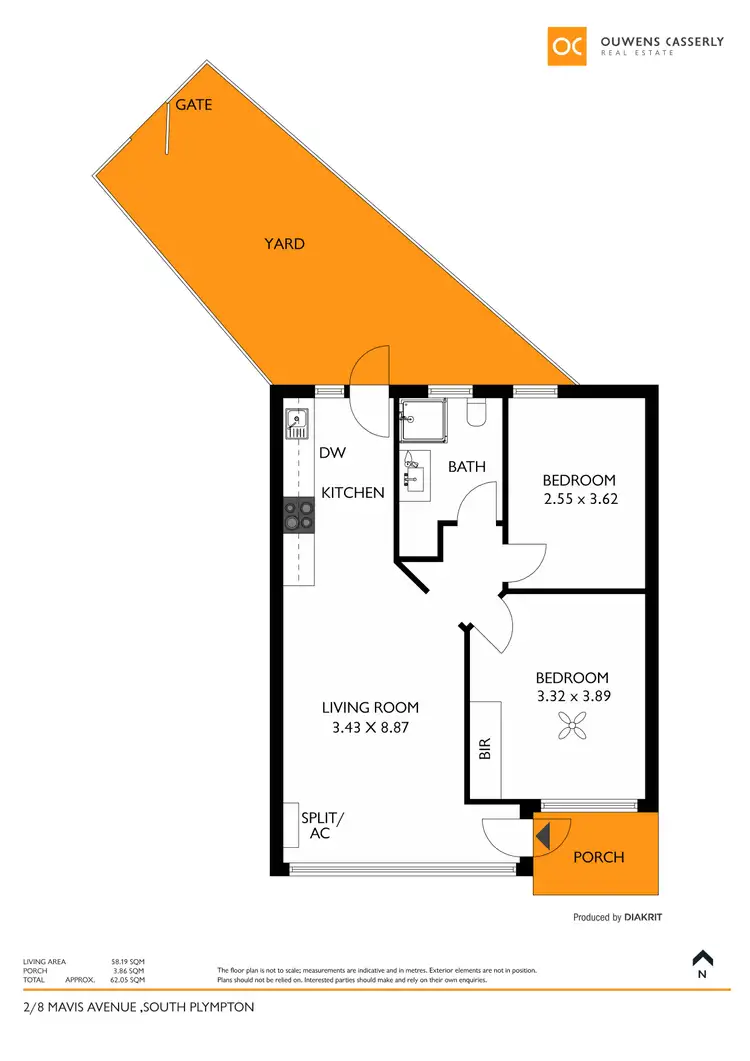 Floorplan of Homely unit listing, 2/8 Mavis Avenue, South Plympton SA 5038