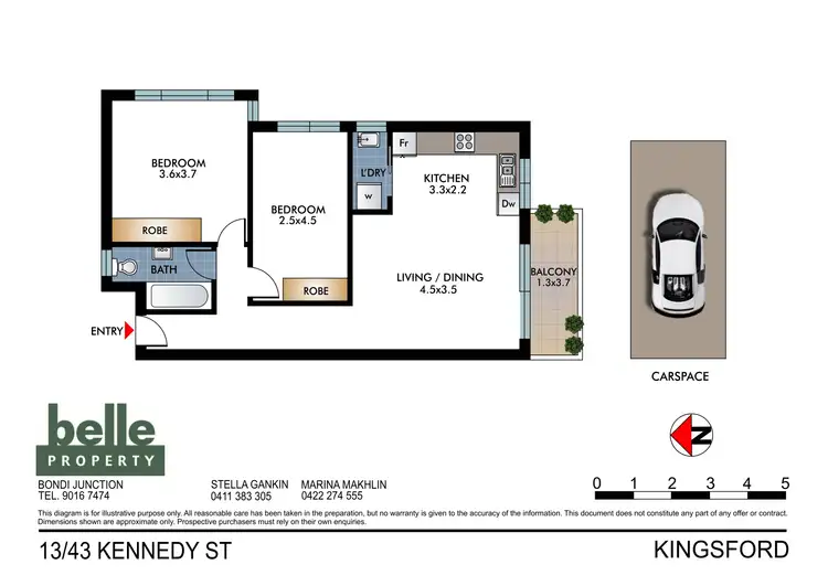Floorplan of Homely apartment listing, 13/43-45 Kennedy Street, Kingsford NSW 2032