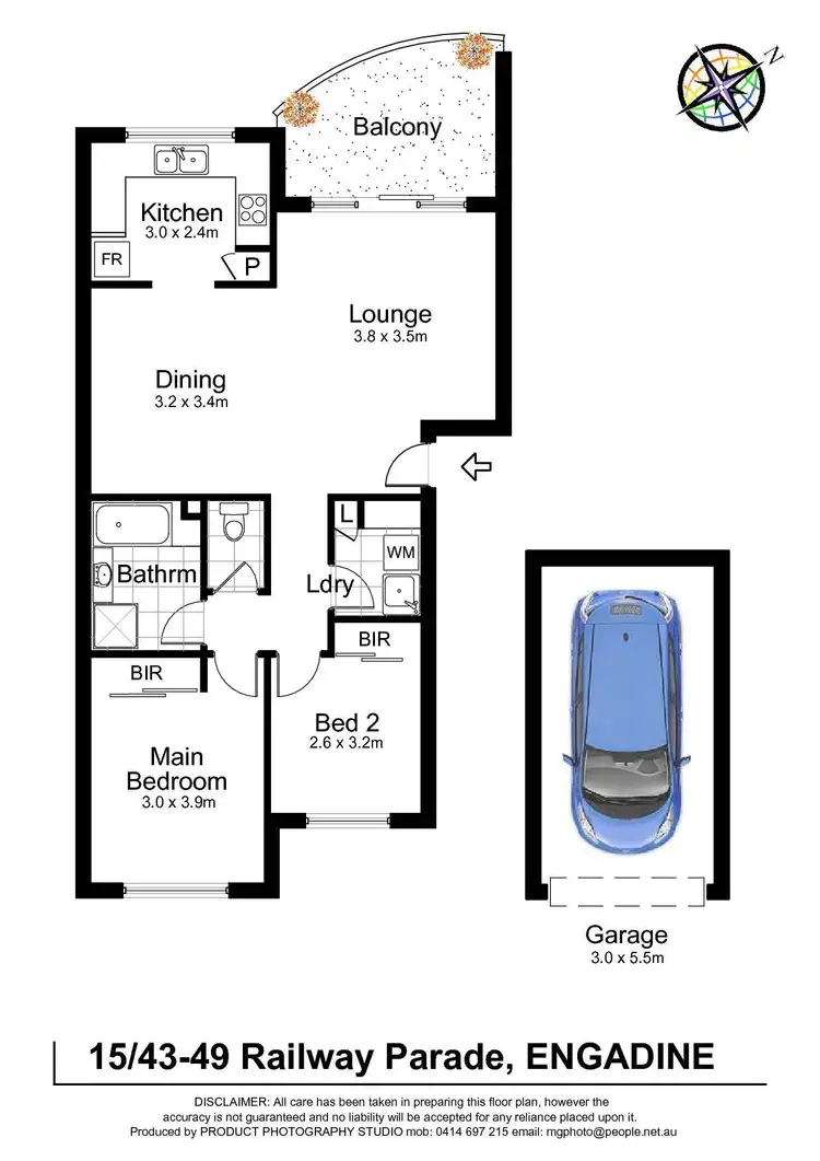 Floorplan of Homely apartment listing, 15/43-49 Railway Parade, Engadine NSW 2233