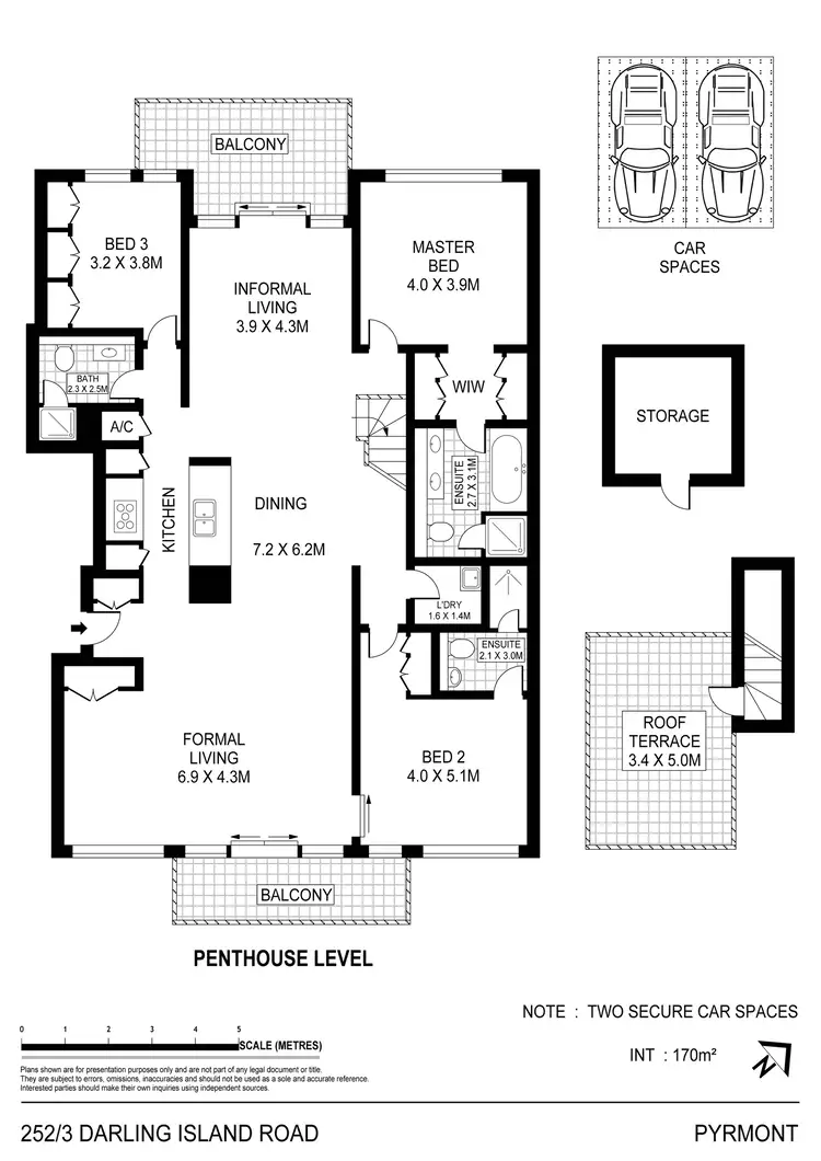 Floorplan of Homely apartment listing, 252/3 Darling Island Road, Pyrmont NSW 2009