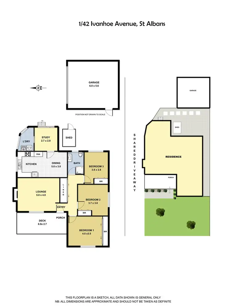 Floorplan of Homely unit listing, 1/42 Ivanhoe Avenue, St Albans VIC 3021