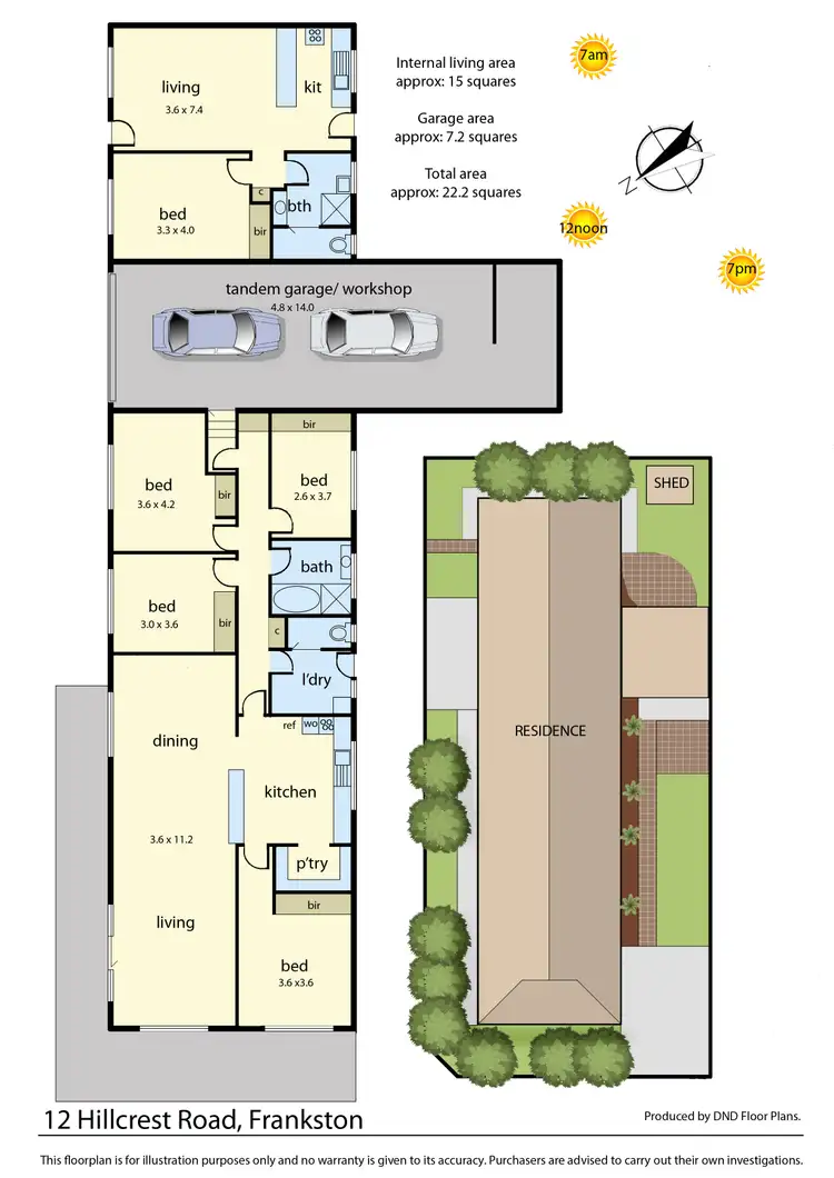 Floorplan of Homely house listing, 12 Hillcrest Road, Frankston VIC 3199