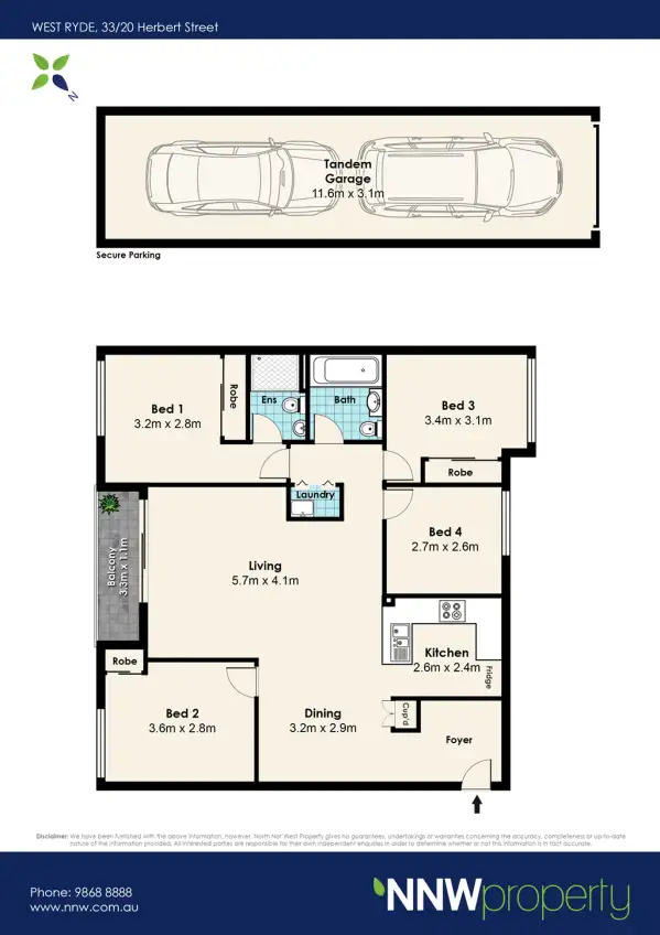 Floorplan of Homely apartment listing, 33/20 Herbert Street, West Ryde NSW 2114